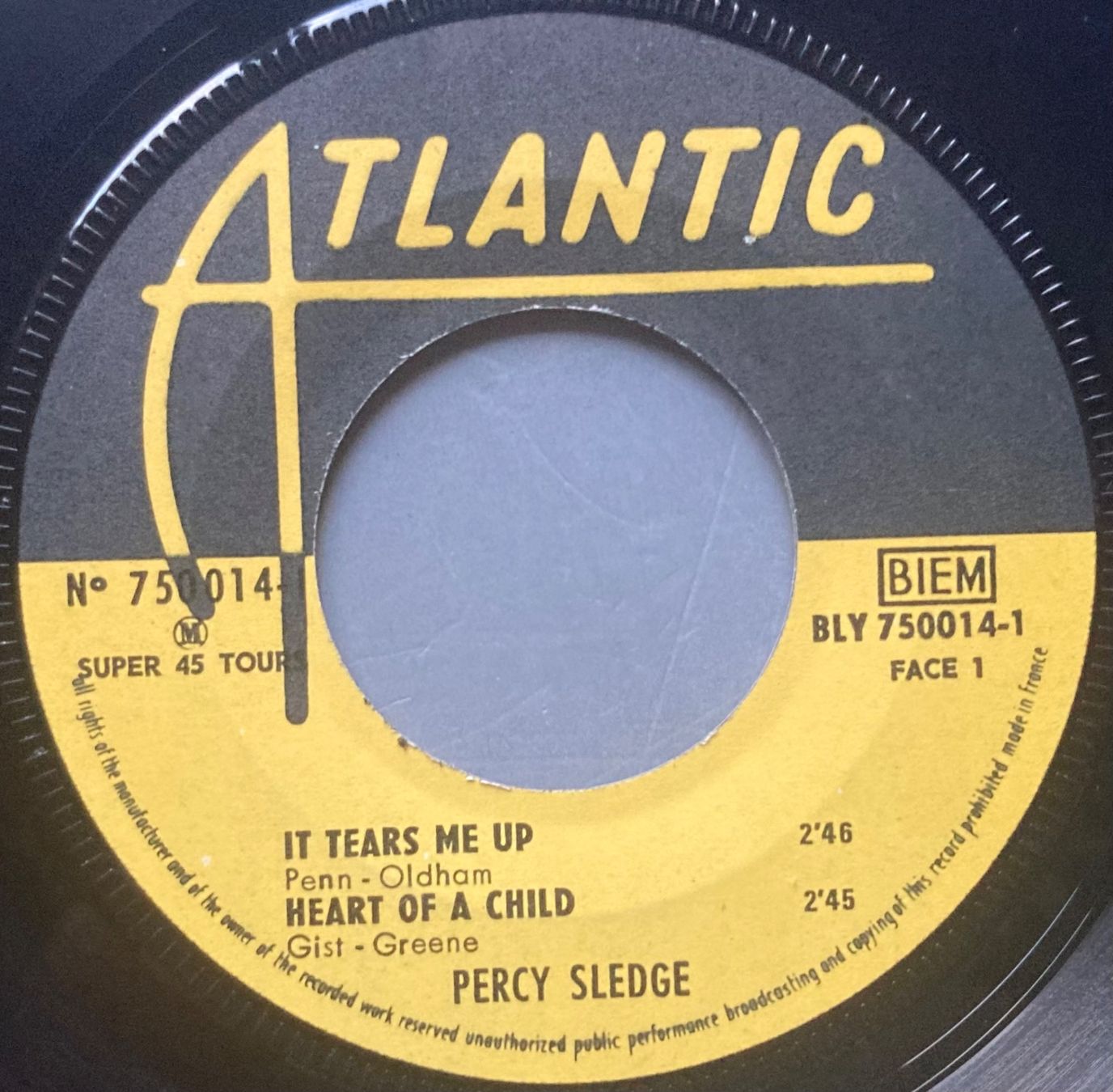 Dischi in vinile: PERCY SLEDGE - IT TEARS ME UP – Usato da Poliez-Pittet venduto da Newtown-Records 2
