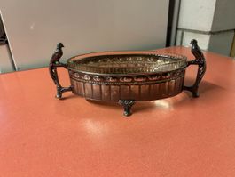 Jugendstil Schale Glas/Silber,Versilbert ? Sehr elegant!