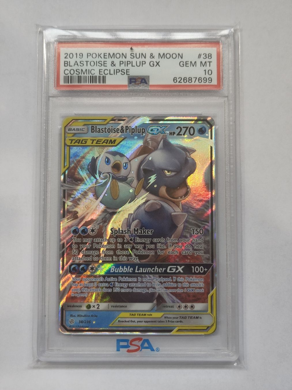 Pokémon Cartes à collectionner: Blastoise & Piplup GX PSA 10 Cosmic Eclipse – Neuf (Voir description) à Therwil par Cordachu_Trade