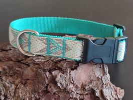 trendiges Halsband handgefertigt, Halsumfang max. 46cm