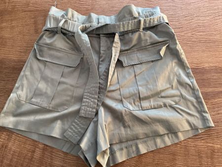 ZARA SHORTS GR.L oliv leichter Glanz / chice kurze Hose