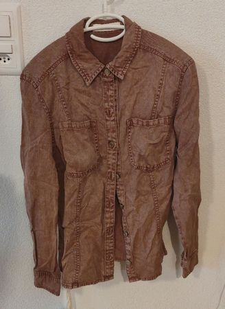 Chemise rouille effet jean taille 34/36 femme