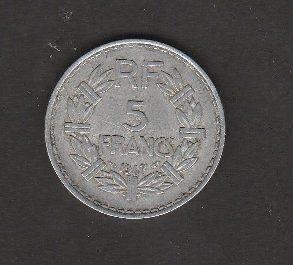 Tutti le monete: Republique Francaise 5 FF. 1947 – Usato da Castiel venduto da mc2017 1