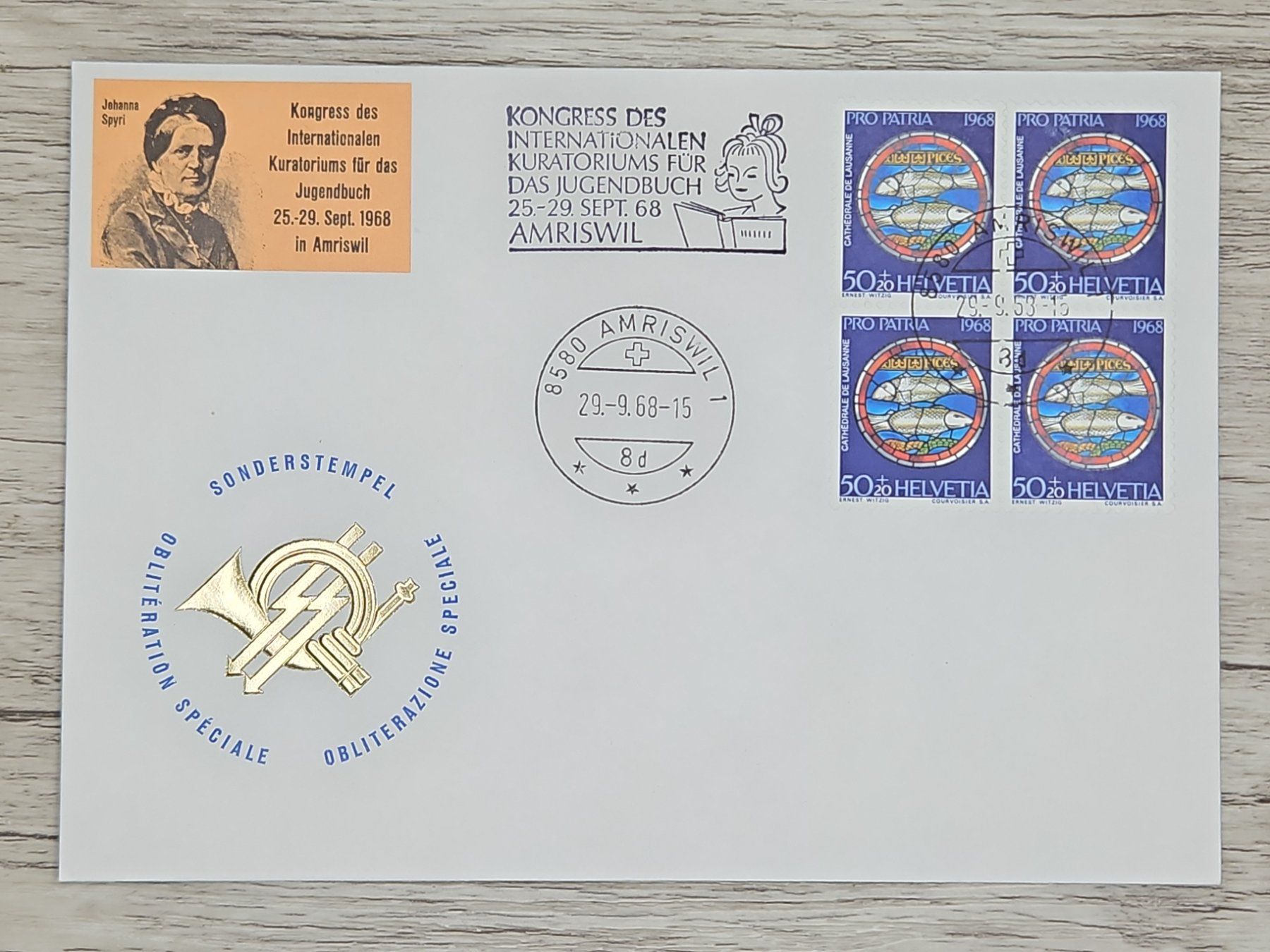 Tutti i francobolli: CL17 Enveloppe + Timbre Suisse 1968 – Usato da Cousset venduto da Patrick_Collections