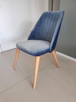 gepolsterter Stuhl blau navy blue chair
