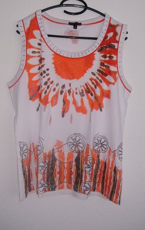 Top, Gr. 48, Weiss/Orange * cpm *