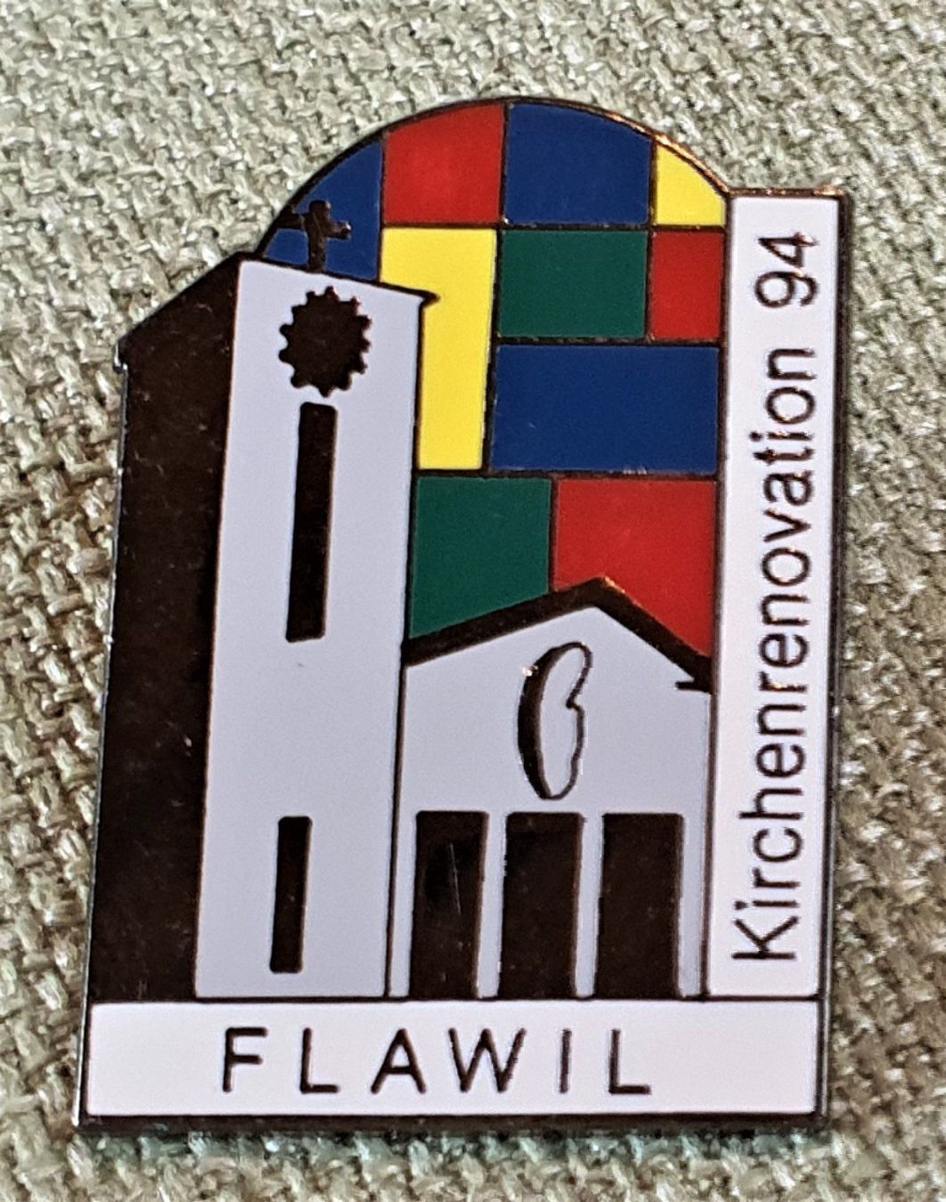 Placchette & Badge: D877 - Pin Kirchen Renovation 94 Flawil – Usato da Reinach BL venduto da Boston-Verkauf