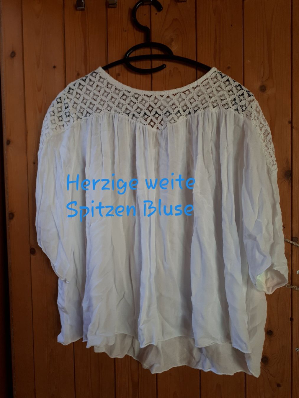 Zebra Camicette: Schicke weisse Spitzenbluse mit V-Ausschnitt Gr. M – Usato da Plagne venduto da Reticulum01