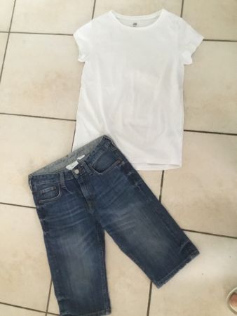 H&M Capri Jeans mit T-Shirt Gr.146/152👧🏼