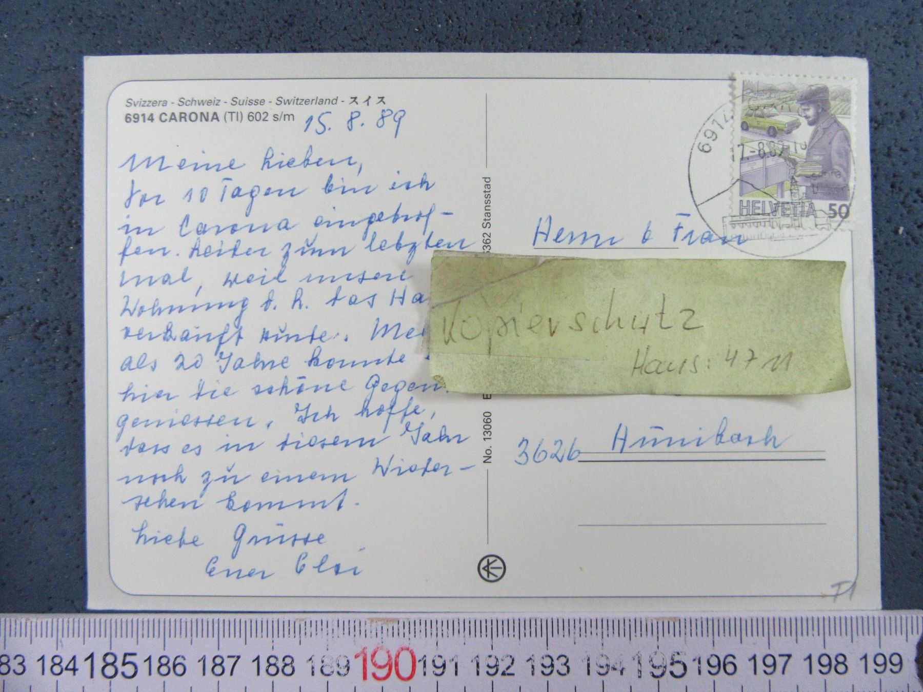 Cartoline postali: CARONA TI AK – Usato da Ettingen venduto da Hausi4711 1