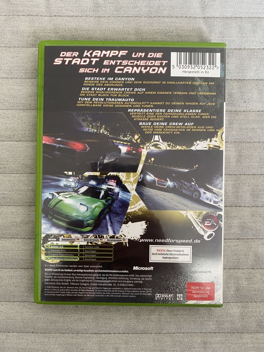 Microsoft Giochi: Need for Speed Carbon für Xbox – Usato da Thunstetten venduto da Virus_33 2
