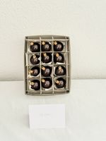 Weihnachtskugeln 4cm von Globus, 12 Stk, schwarz