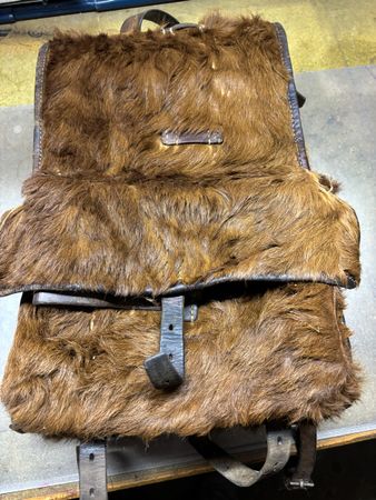 Militärrucksack, Fell, Leder, Schweiz, Haaraff, Hürlimann
