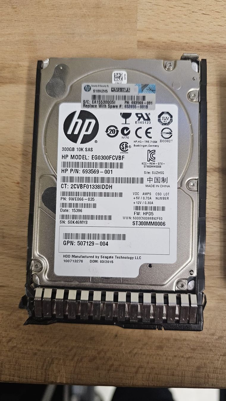Hewlett Packard Dischi rigidi: HP 3.5 300 GB SAS Disk – Usato da Brüttisellen venduto da itprofisgroup
