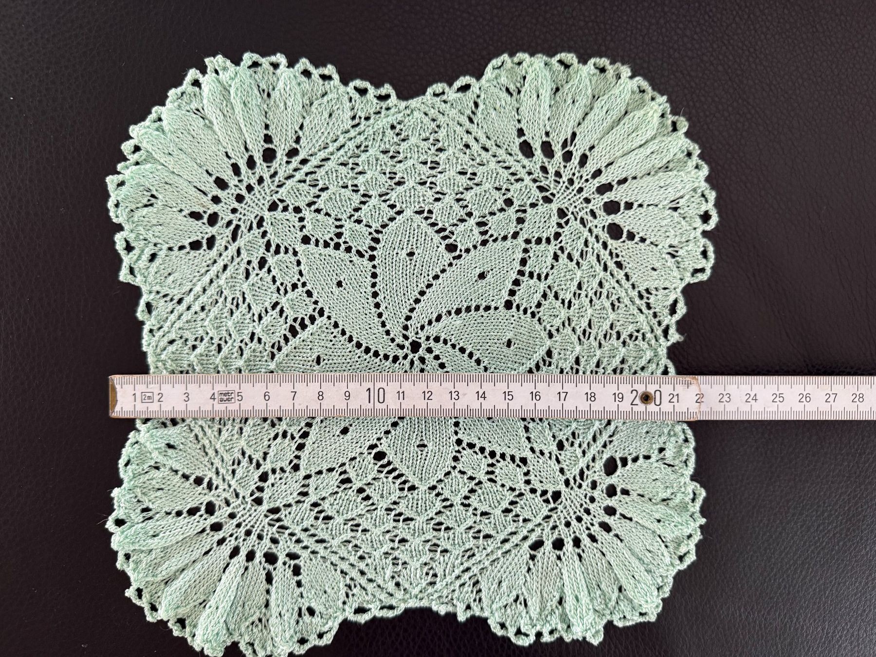 Sottobicchieri: SPITZENDECKCHEN   HANDARBEIT   HANDGESTRICKT  MINT-GRÜN – Usato da Subingen venduto da ArtBead 5