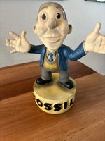 Grosse FOSSIL Werbefigur Fred Q. Fossil  massiv Vintage Deco