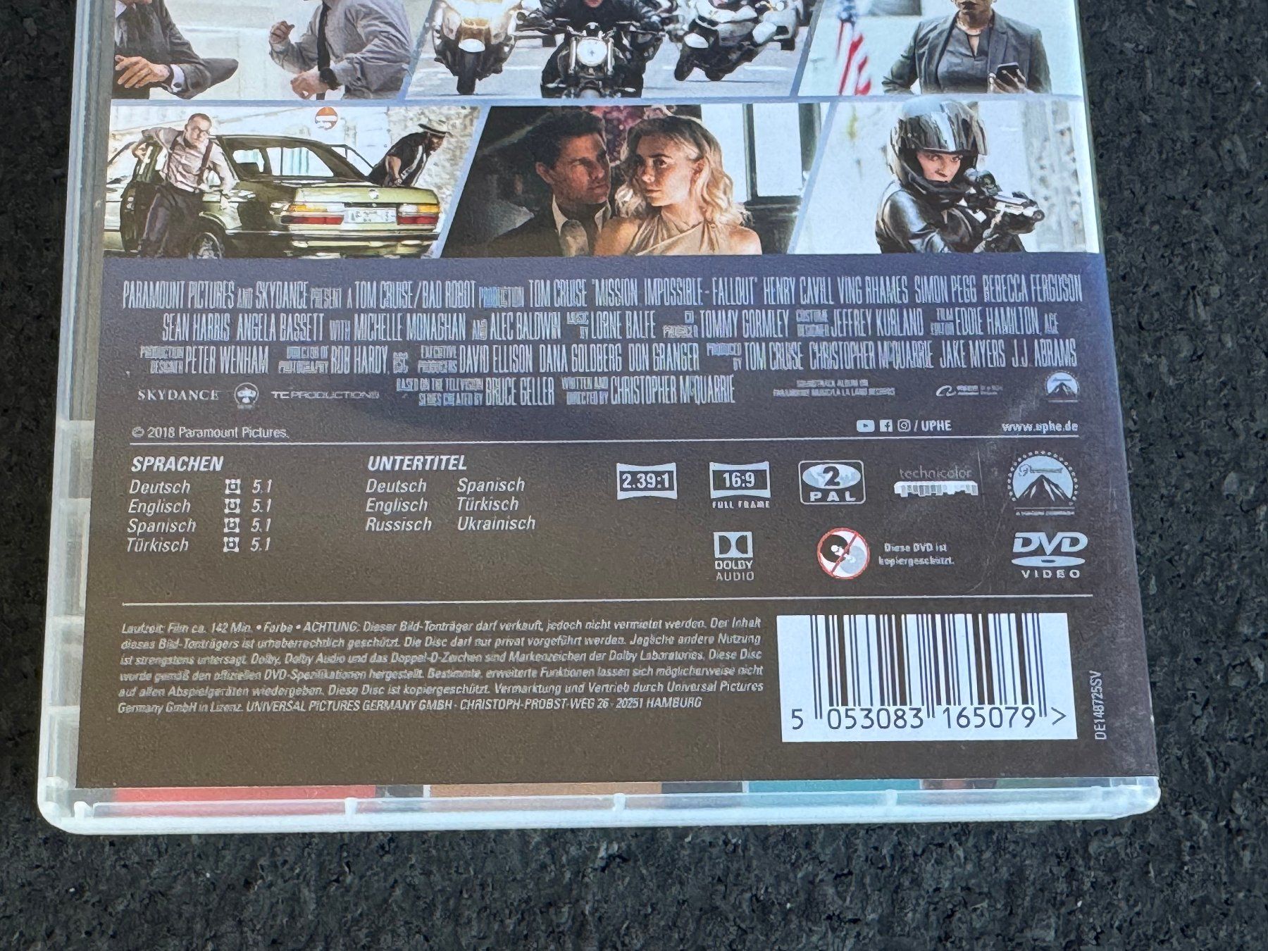 Tous les DVDs: Mission:Impossible FALLOUT DVD DE/EN/SP/TK  Tom Cruise – D'occasion à Fribourg par tschjoly 3