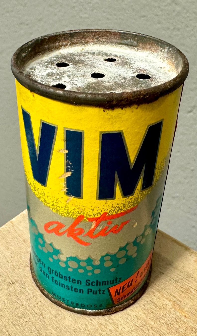 Barattoli: Alte kleine Blechdose VIM AKTIV - SUNLIGHT 7.5 cm – Usato da Rothrist venduto da Luckywinner 1