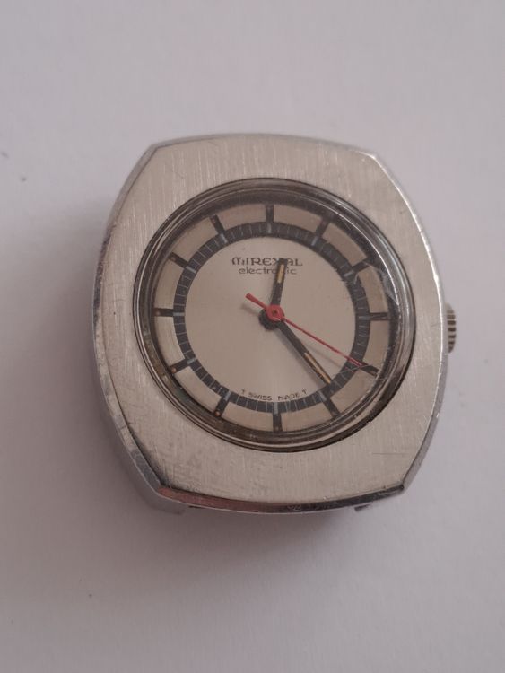 Montre Vintage Mirexal Swiss Années 70 - Cadran Bleu, Acier Inox - Pour Femme