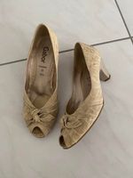 Elegante Gabor Peeptoe Schuhe Gr. 39 Beige