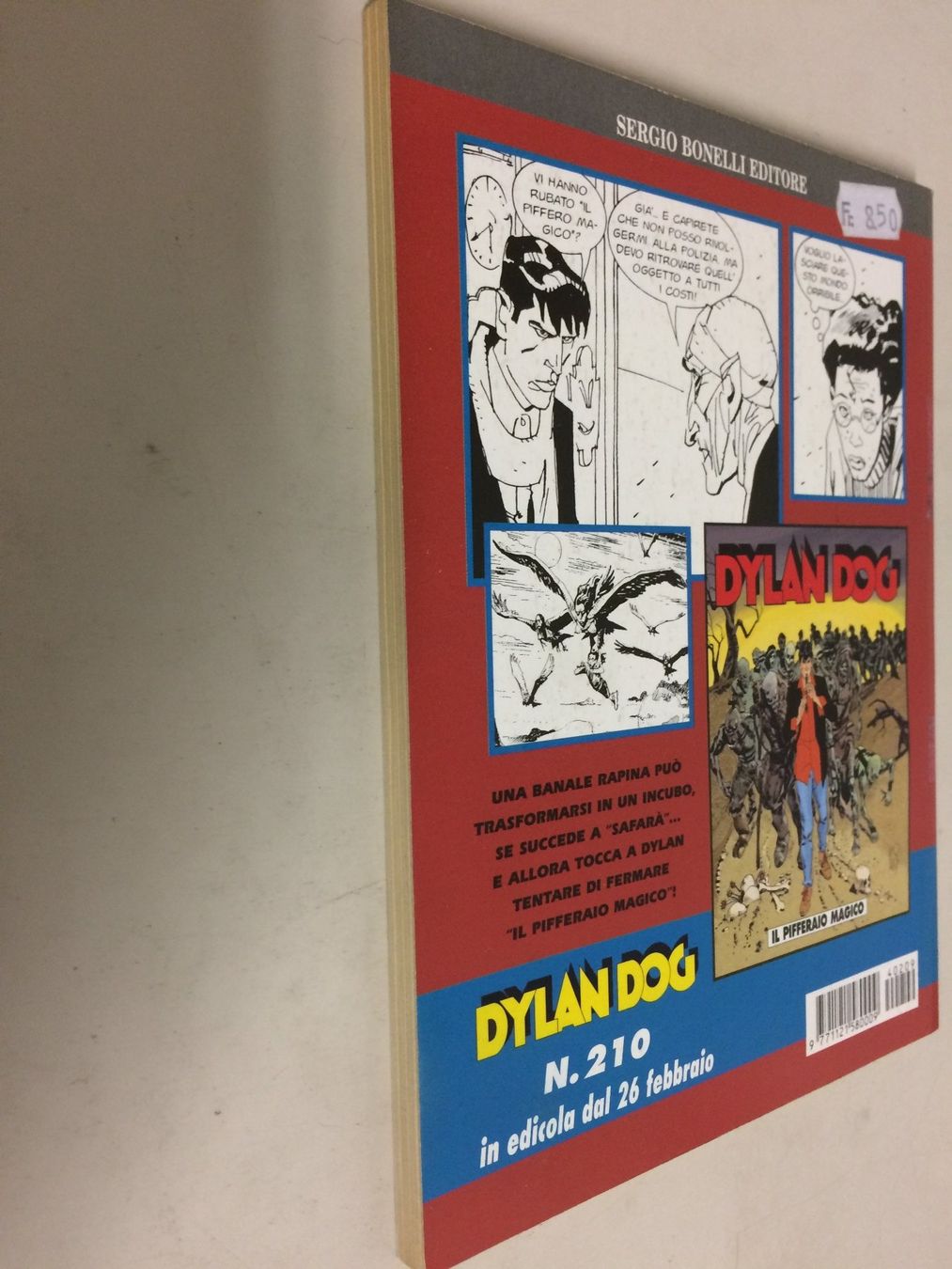 BD: DYLAN DOG  # 209 LA BESTIA  Sergio Bonelli 2004‪ – D'occasion à Vezia par Aquarius_Age 2