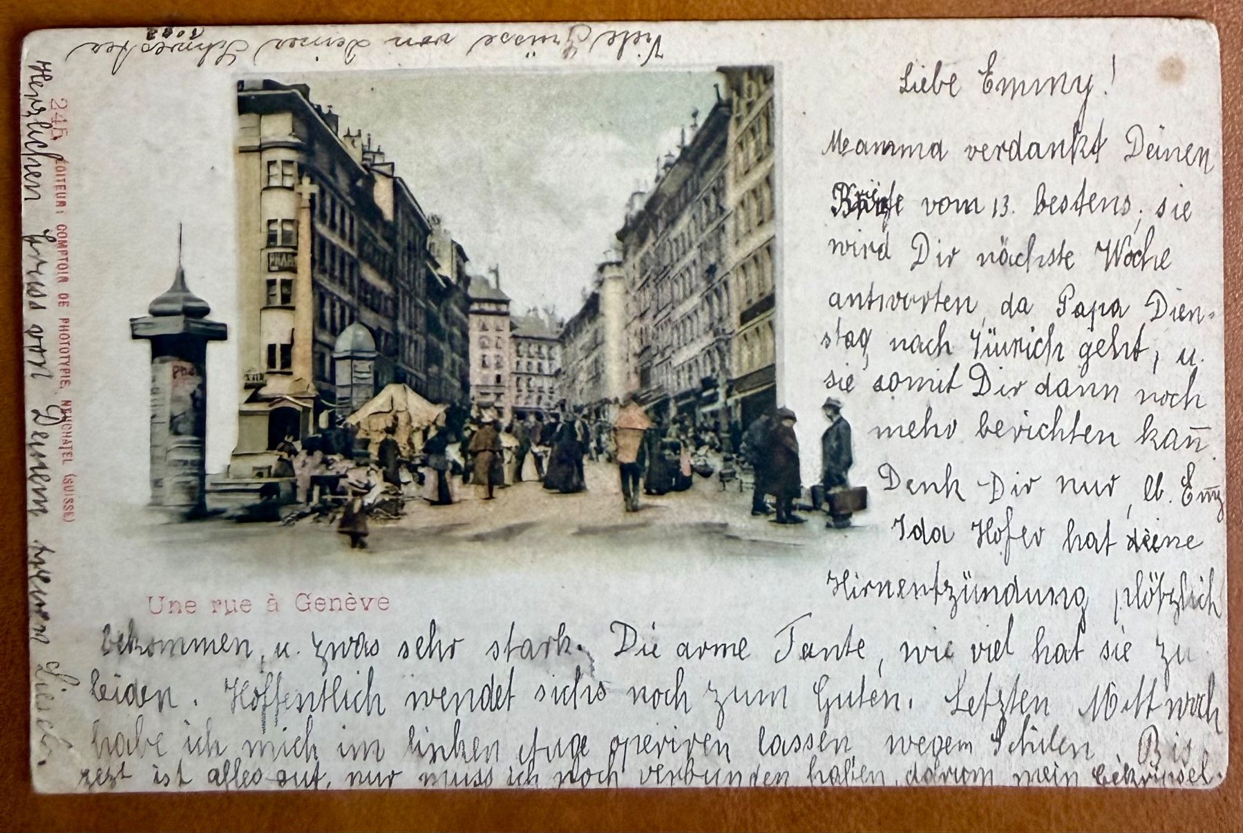 Cartoline postali: Genève - Litho 1901 – Usato da Lutry venduto da Ediego