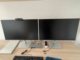 2XDELL 27" monitor+Dockingstation, Komplettlösung homeoffice