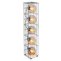 Moderne Stehlampe mit 5 Glaskugeln - Top Zustand!