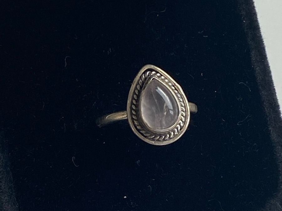 Anelli: Silber 925 Rosa Quartz Tropfen Ring – Nuovo (secondo la descrizione) da Givisiez venduto da sgu_k58r 1