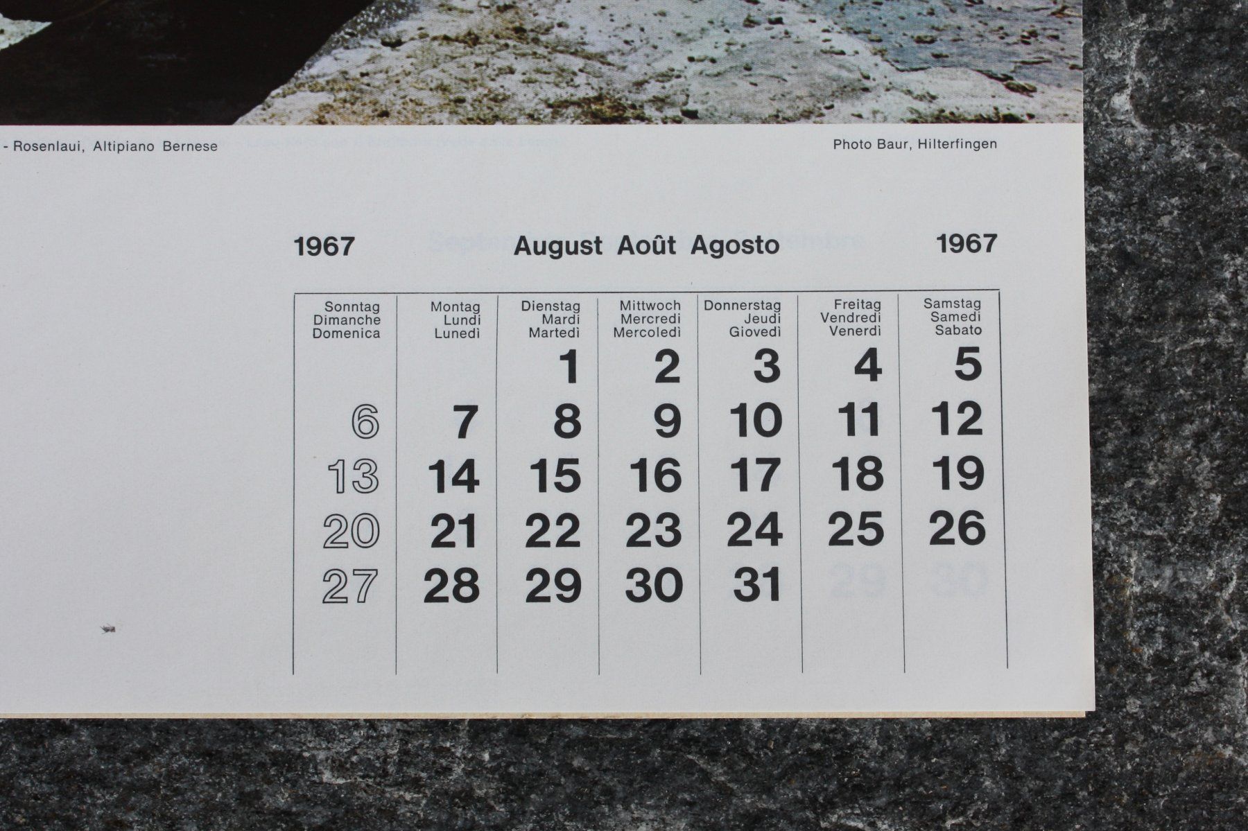 Kalender: Rapid-Jahreskalender 1967 – Neu (gemäss Beschreibung) aus Altstätten SG von alpalfa 1