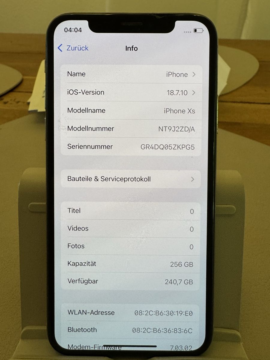 Apple Telefoni cellulari / Smartphones: iPhone XS 256 GB – Difettoso da Adliswil venduto da Busys 1