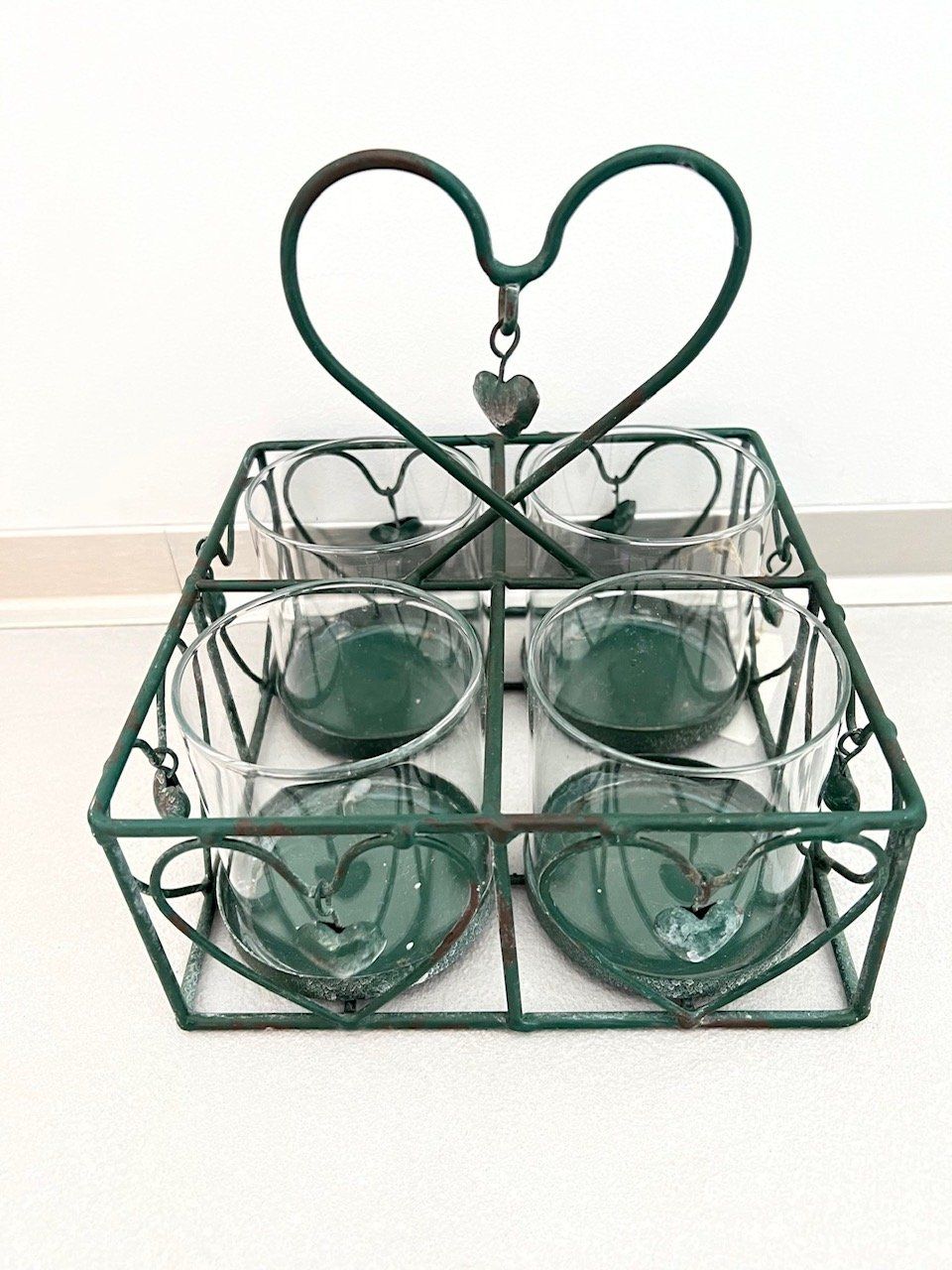 Blumentöpfe: Blumenübertöpfe Dekogestell Glas / Metall – Gebraucht aus Thun von Steinitz 1