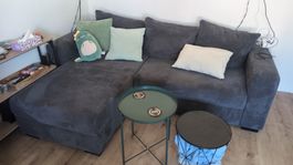 Graues Cord Ecksofe