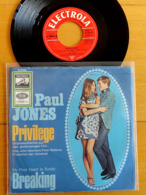 SI PAUL JONES privilege ELECTROLA 1967 rar Soundtrack (Gebraucht) in ...