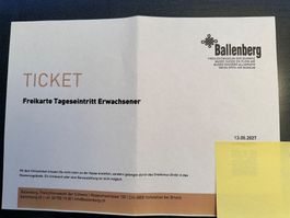6 x Ballenberg Ticket, Freikarte, gültig bis 09.06.2029!
