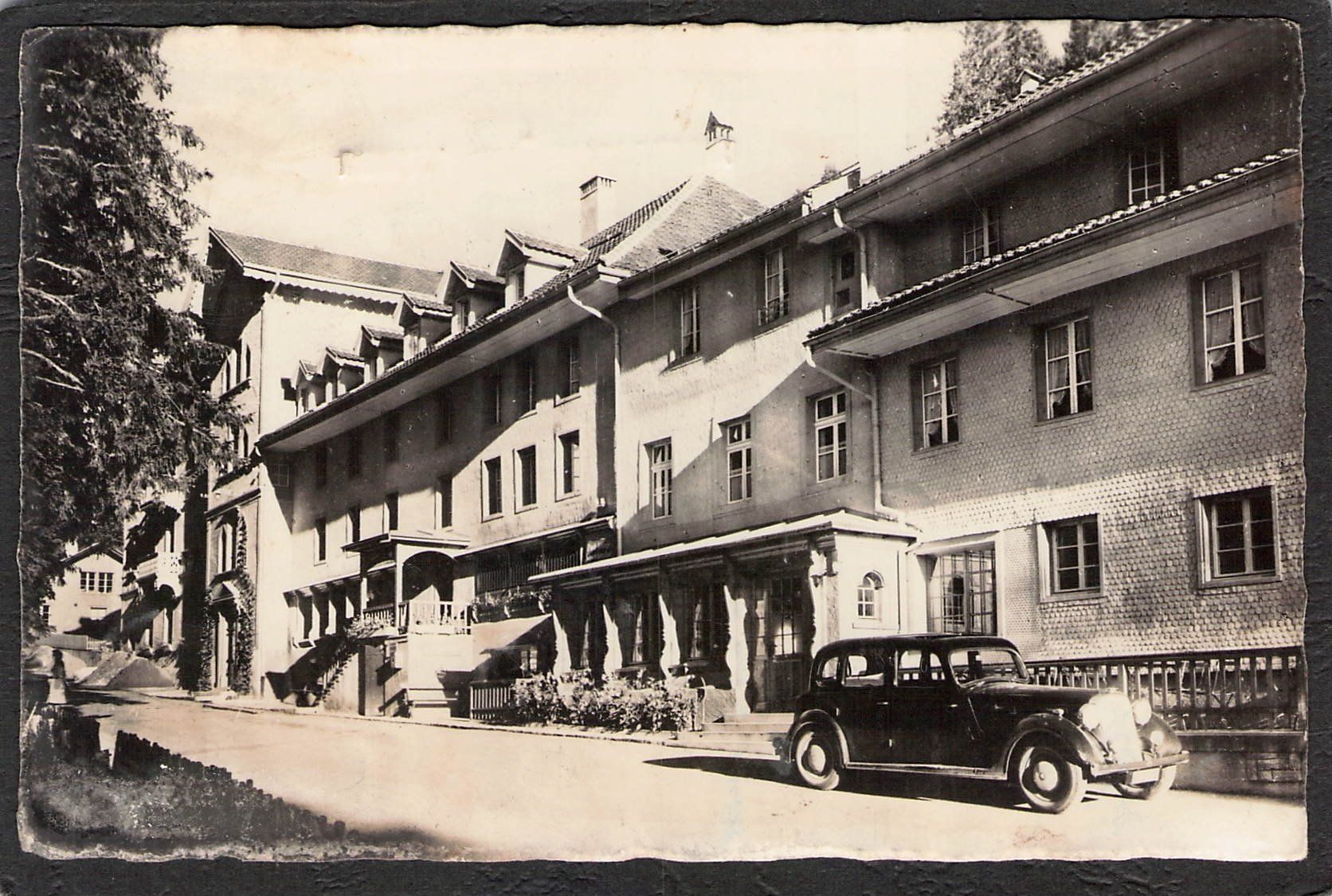 Ansichtskarten: ^Schwefelberg Bad,Hotel,Oldtimer , 1948 – Gebraucht aus Reichenburg von Pipo-67