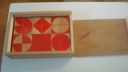 Holzwürfel-Puzzle in Holzbox handgemacht Würfel 2,5 x 2,5 cm