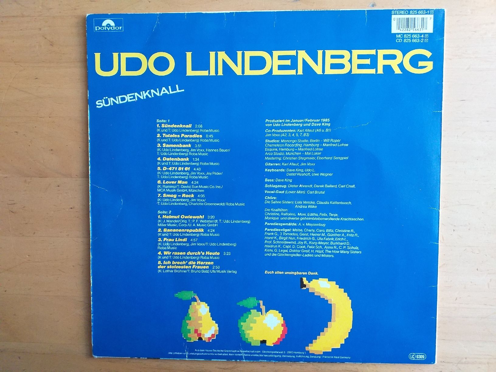 Dischi in vinile: Udo Lindenber "Sündenknall" – Usato da Zürich venduto da markus234 1