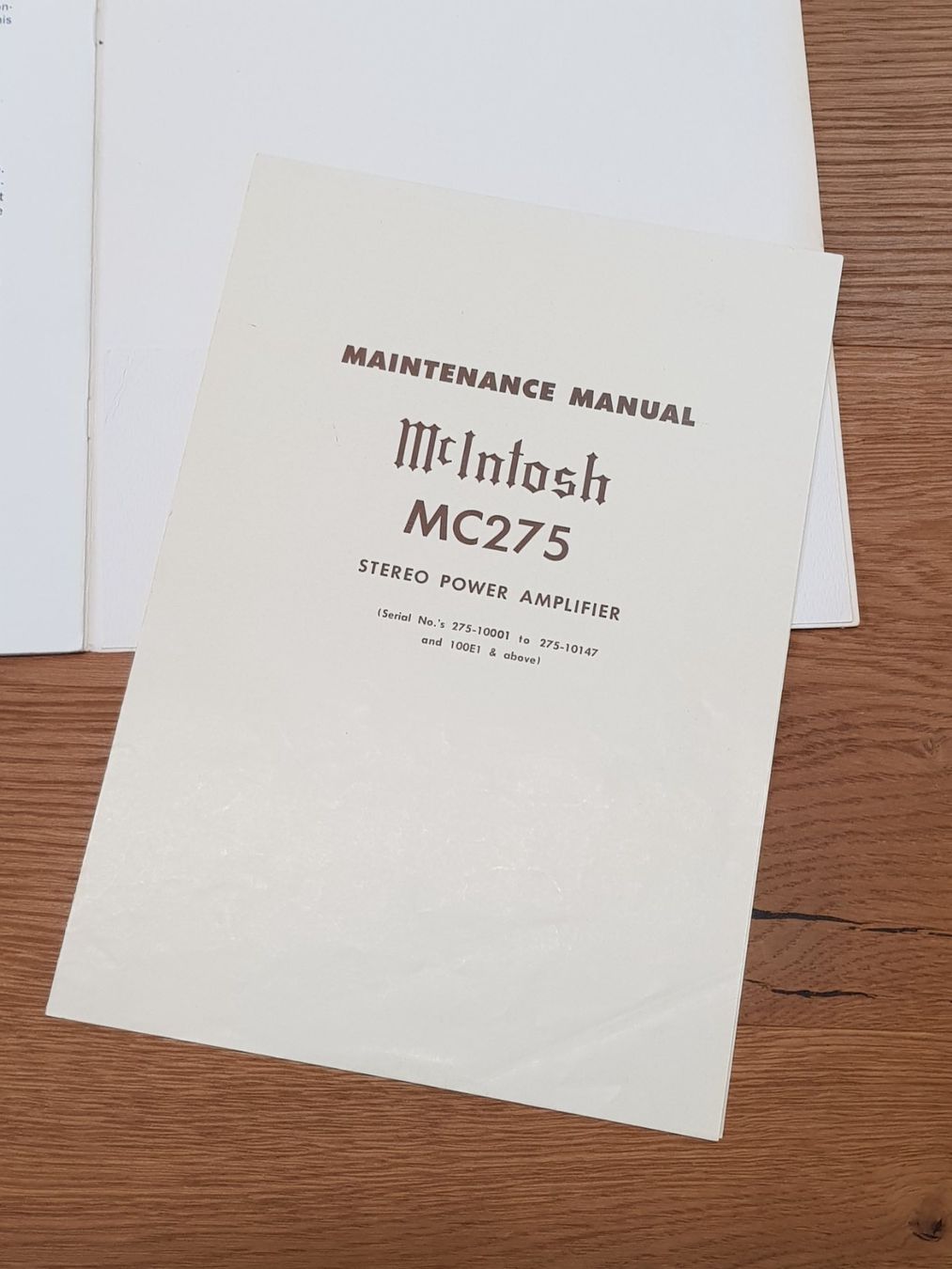 McIntosh Amplificatori: McIntosh MC275 Bedienungsanleitung – Usato da Esslingen venduto da Sascha011113 5