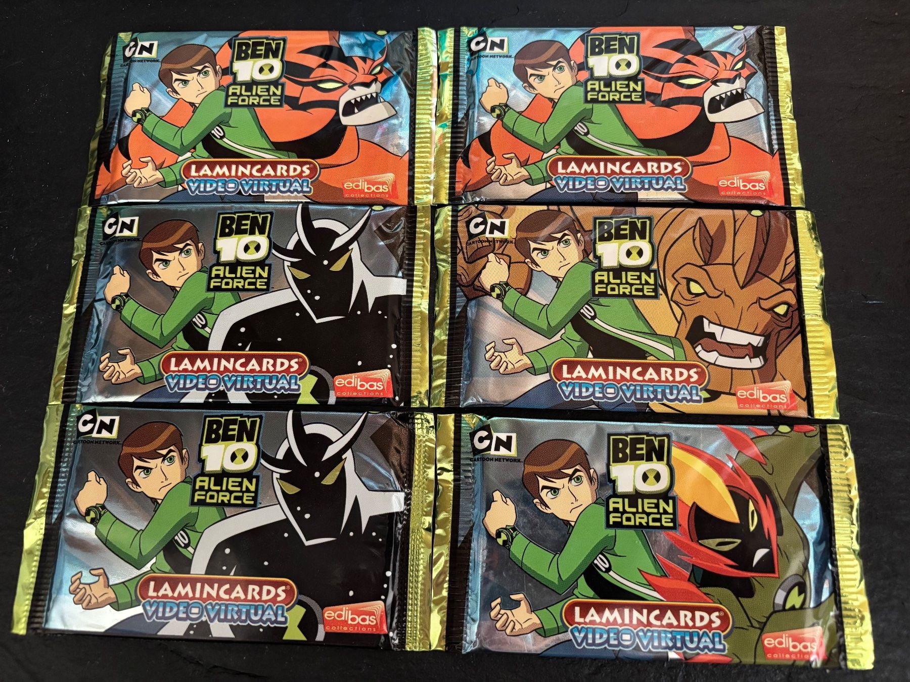 Cartoline: 6 Packs - Ben 10 Alien Force, cartoon network – Nuovo e nell'imballaggio originale da Collombey venduto da Cards07