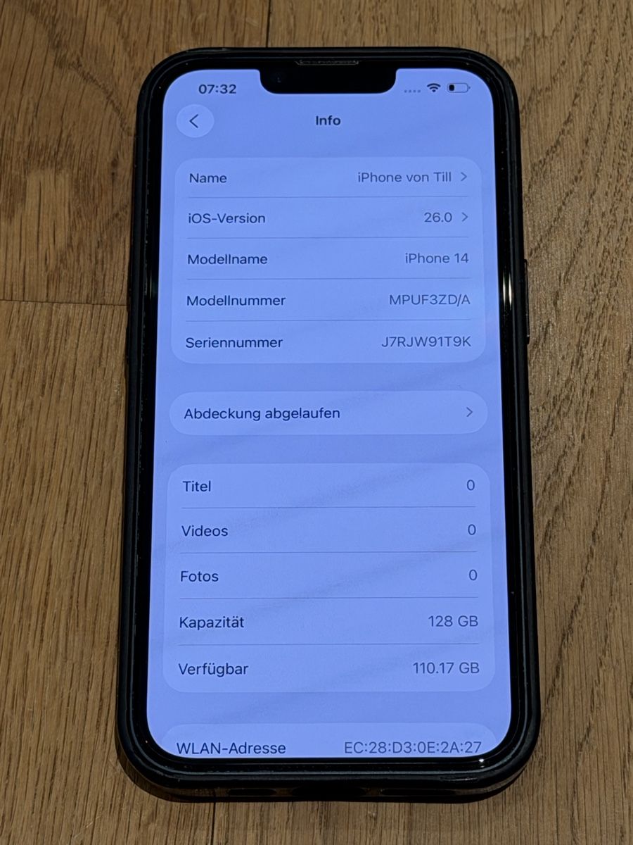 Apple Telefoni cellulari / Smartphones: Apple iPhone 14 128 GB Midnight – Usato da Oberkirch LU venduto da ghs3dsolutions 4