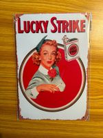 Blechschild Schild Deko Lucky Stricke Rockabilly Bar Bild