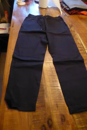schwarze Sommer Hose Gr 36 H&M Leinen