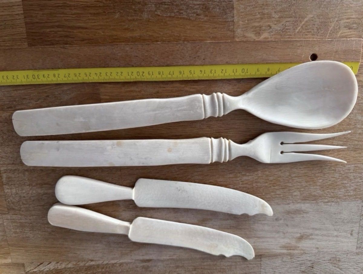 Posate: Salatbesteck Antike Messer Knochen oder sowas. – Usato da Goldach venduto da Messerguru 6
