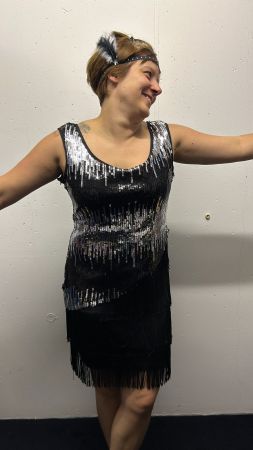 Glitzerndes Charleston Kleid Gr. 40/42