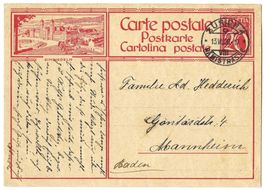 1928 Bildpostkarte Nr. 117-011 EINSIEDELN, gestempelt Zürich