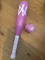 Rosa New York Yankees Baseballschläger mit Ball, Set