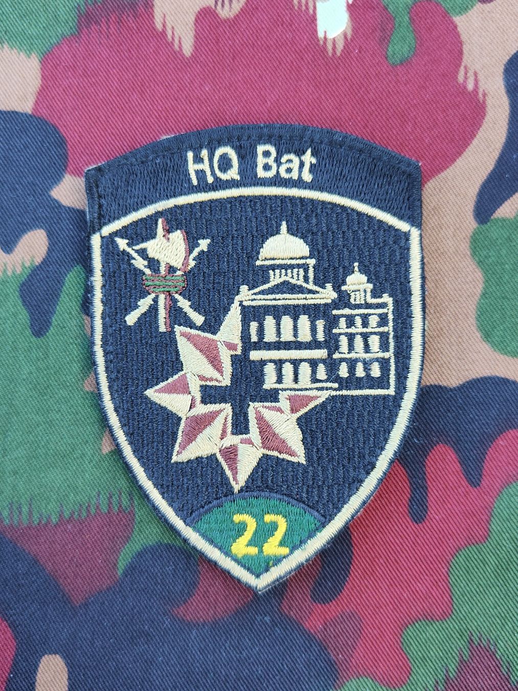 Schweizer Armee Placchette & Badge: Verbandsabzeichen HQ Bat 22 Kp 1 – Usato da Bauma venduto da SwissMilitaria
