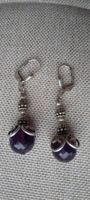 Amethyst-Ohrringe mit Silber