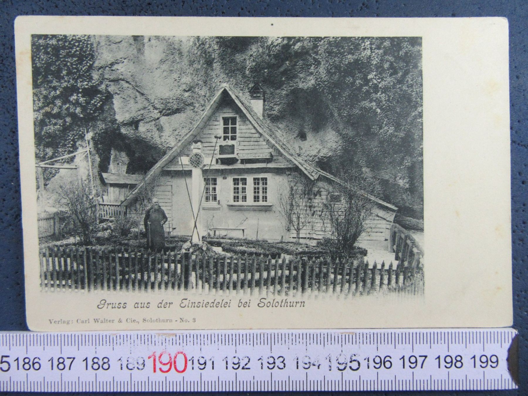 Cartoline postali: GRUSS AUS DER EINSIEDELEI BEI SOLOTHURN ERMIT AK SO – Usato da Ettingen venduto da Hausi4711
